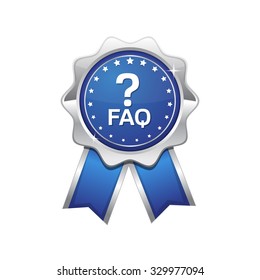 FAQ Blue Vector Icon Design