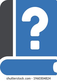 Icono de color de glifo vectorial de libro de preguntas frecuentes