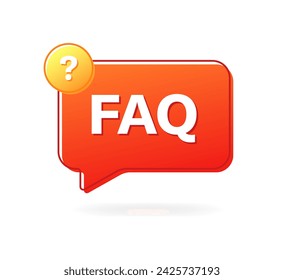 FAQ bubble icon. Flat style. Vector icon