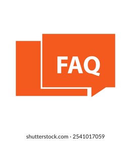 FAQ bubble illustrated on white background