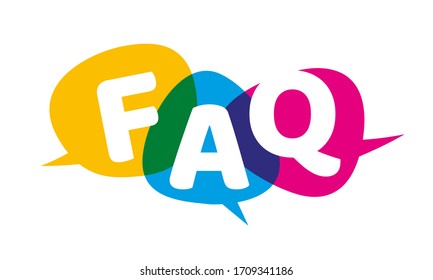 FAQ Bubble Vector Illustration Frequently Asked Questions