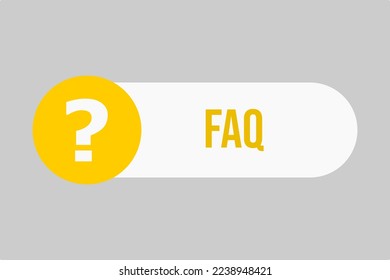 FAQ button. Button for frequently asked questions.