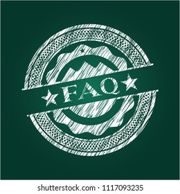 FAQ chalk emblem