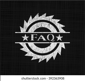 FAQ chalk emblem