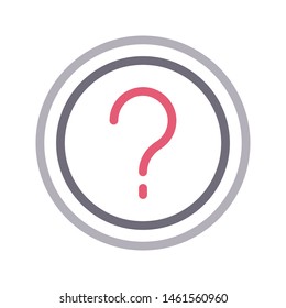 faq colour line vector icon