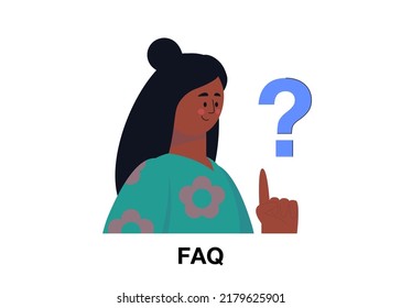 FAQ concept. Colorful flat vector illustration for you website, app, services