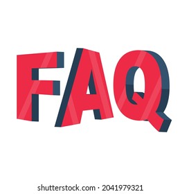 FAQ concept. Frequently asked questions. Help and assistance. Technical support center. Vector illustration flat design. Isolated on white background.