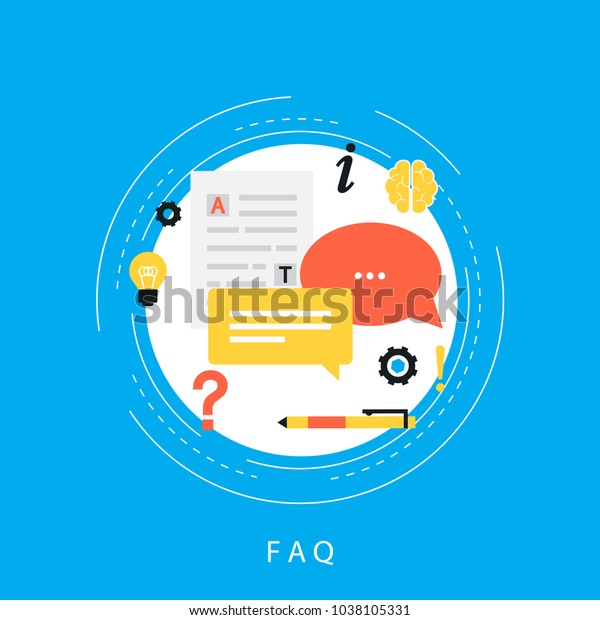 Faq Concept Frequently Asked Questions Client Stock Vector (Royalty ...