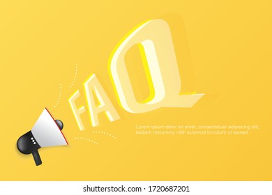 Concepto de preguntas frecuentes en ilustración vectorial isométrica. Preguntas frecuentes sobre el sitio web