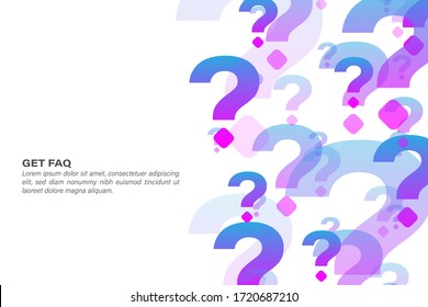 FAQ concept in isometric vector illustration. Website frequently asked questions