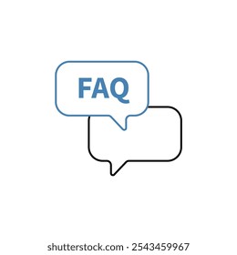 faq concept line icon. Simple element illustration. faq concept outline symbol design.