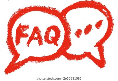 FAQ Caixa de diálogo Ícone giz giz de giz vetor desenho