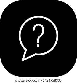FAQ digital marketing icon with black filled line outline style. faq, question, help, ask, support, answer, information. Vector Illustration