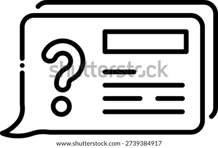 FAQ Document Vector Icon with Question Mark
