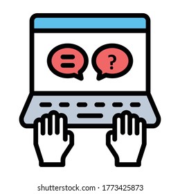 
Faq, fill inside vector icon, which can easily modify or edit
