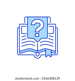 FAQ Filled Line Icon. linear style sign for mobile concept and web design. Outline vector icon.