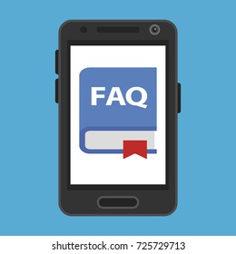 FAQ flat concept. Vector illustration. Element template for design.