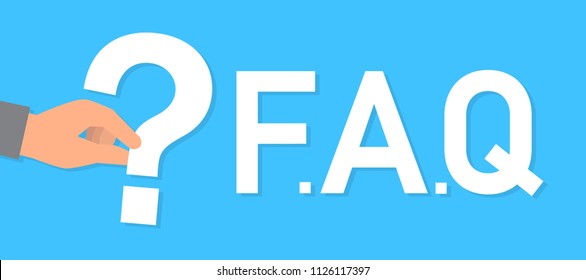 FAQ. Flat design concept for answers and questions. Vector illustration for web banner, business presentation, advertising material