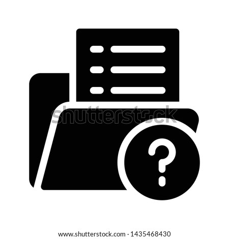 faq folder glyph flat vector icon