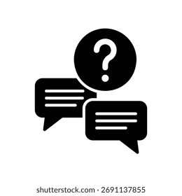 Preguntas frecuentes o ícono de preguntas y respuestas frecuentes