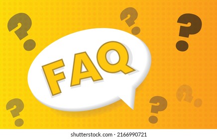 faq frequently asked question banner concept. 