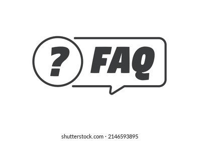 Preguntas más frecuentes preguntas burbujas icono vector plano