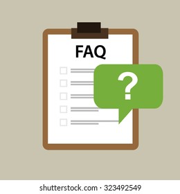 faq frequently asked question icon vector mark 