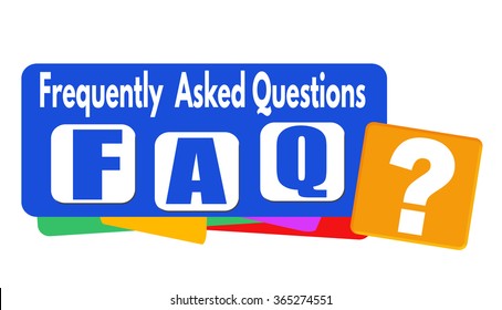 FAQ (frequently Asked Questions) Banner Or Label For Business Promotion On White Background,vector Illustration