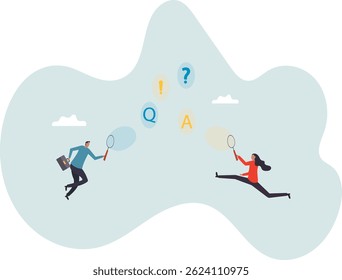 FAQ, frequently asked questions, discussion or questions and answers to get solution on any problems.character for design.