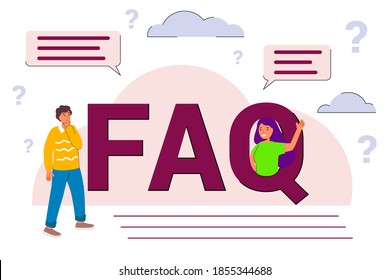 Faq Frequently Asked Questions Flat Vector Stock Vector (Royalty Free ...