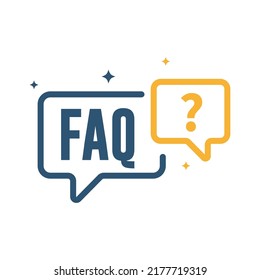 Preguntas frecuentes, preguntas frecuentes Icono de vector de diseño plano