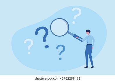 FAQ Frequently Asked Questions, solving problem vector illustration. 
