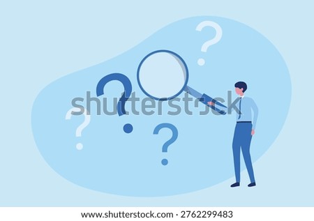 FAQ Frequently Asked Questions, solving problem vector illustration. 
