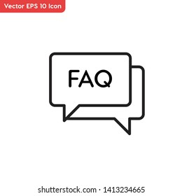 FAQ, frequently asked questions vector icon. Elements for mobile concepts and web apps.