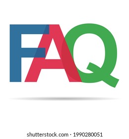 FAQ, frequently asked questions vector icon. Information speech bubble symbol, help message .
