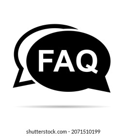 FAQ, häufig gestellte Fragen Vektorsymbol. Information Sprache Blase Symbol, Hilfe Nachricht .