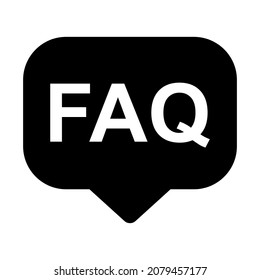 FAQ, frequently asked questions vector icon. Information speech bubble symbol, help message .