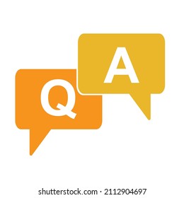 FAQ, frequently asked questions vector icon. Information speech bubble symbol, help message .