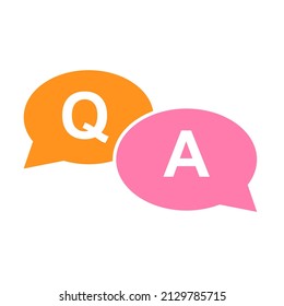 FAQ, frequently asked questions vector icon. Information speech bubble symbol, help message .