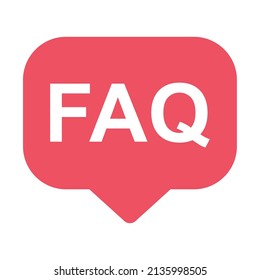 FAQ, frequently asked questions vector icon. Information speech bubble symbol, help message .
