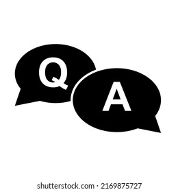 FAQ, häufig gestellte Fragen Vektorsymbol. Information Sprache Blase Symbol, Hilfe Nachricht .