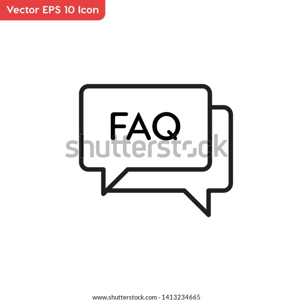 FAQ, frequently asked questions\
vector icon. Elements for mobile concepts and web\
apps.