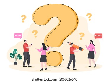 FAQ or Frequently Asked Questions for Website, Blogger Helpdesk, Clients Assistance, Helpful Information, Guides. Background Vector Illustration