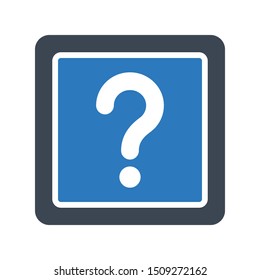 faq glyph colour vector icon