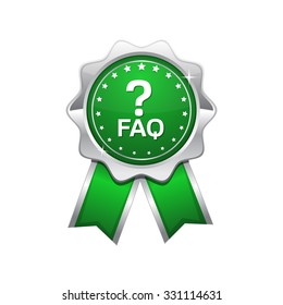 FAQ Green Vector Icon Design