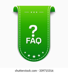 FAQ Green Vector Icon Design