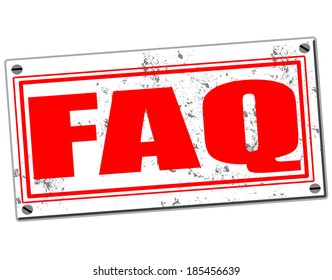 FAQ grunge stamp vector illustration