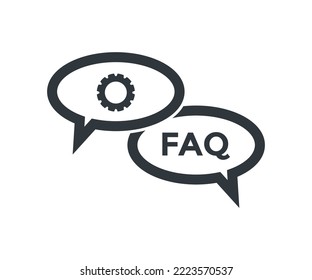 Faq help, Frequently asked questions concept logo design. Answers and questions. Vector illustration for web banner, business presentation, advertising material.
