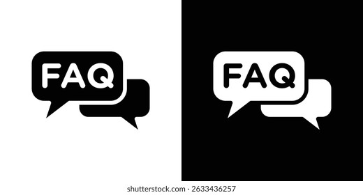 FAQ icon concept, vector illustration
