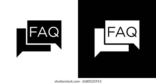 FAQ icon. flat and line style collection.